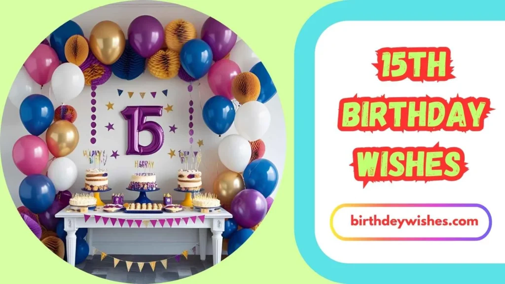 15th Birthday Wishes for Boy