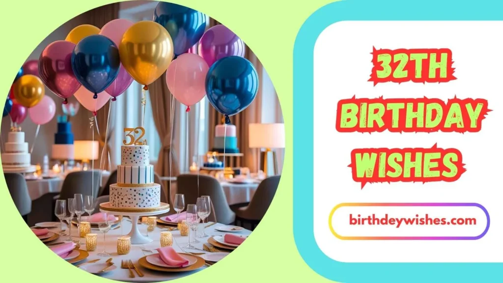 32nd Birthday Wishes for Him
