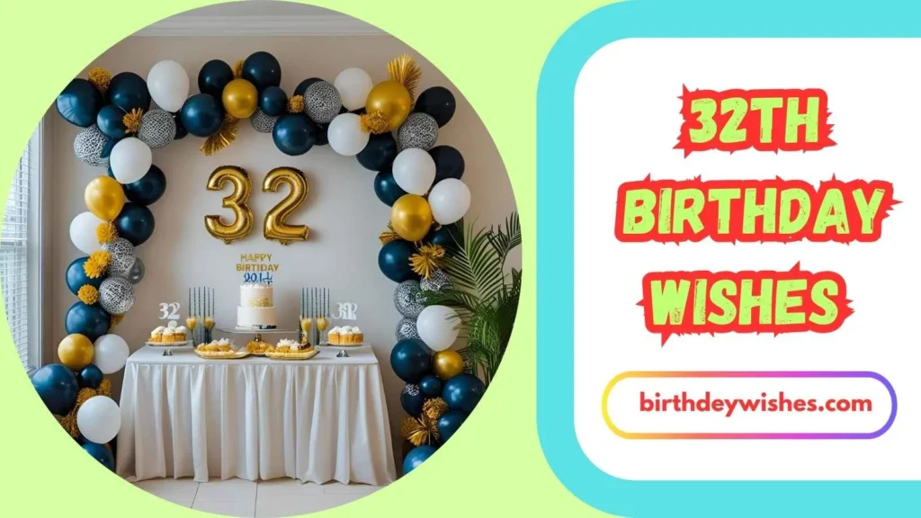32nd Birthday Wishes for Friends