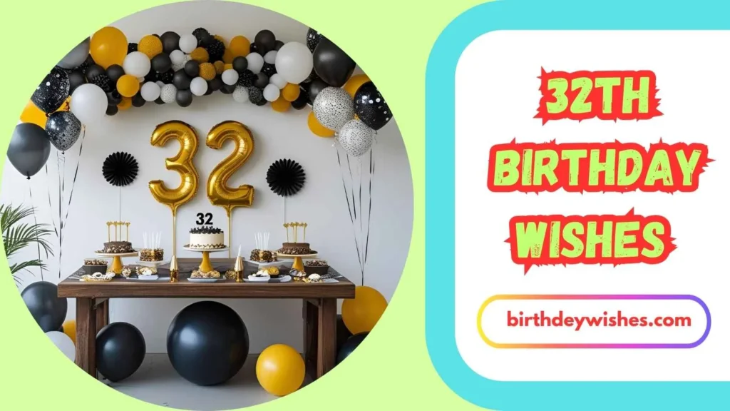 32nd Birthday Wishes
