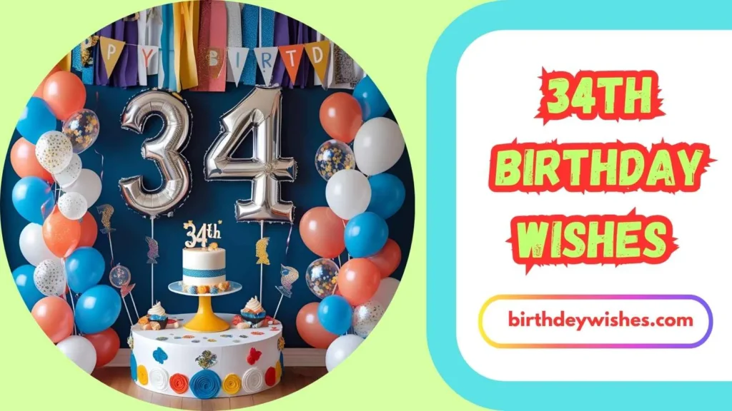  34th Birthday Wishes for Friends