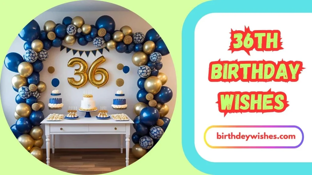 36th Birthday Wishes for Him