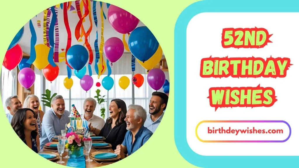 52nd Birthday Wishes for Husband or Wife