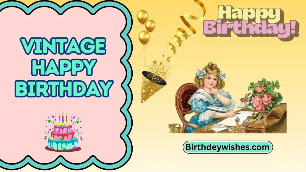 vintage happy birthday