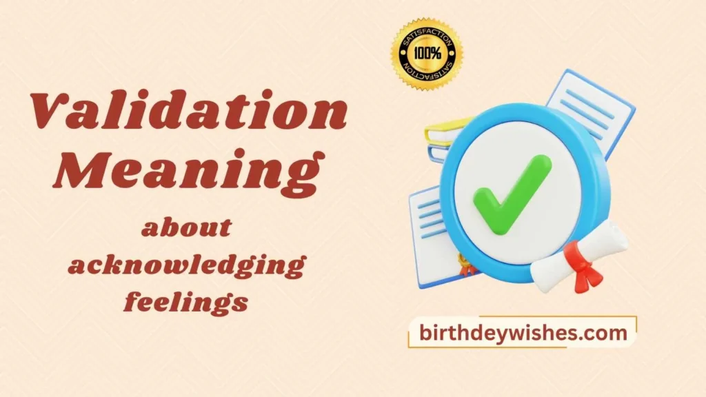 Validation Meaning