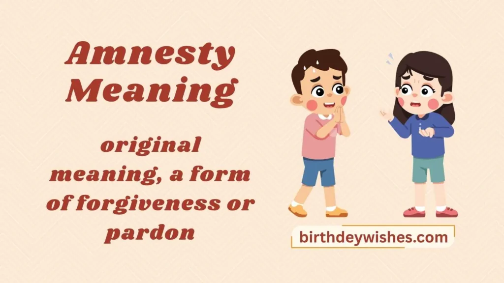 Amnesty Meaning
