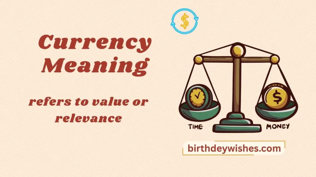 Currency Meaning