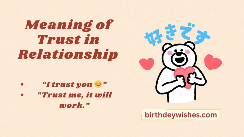 Meaning of Trust in Relationship