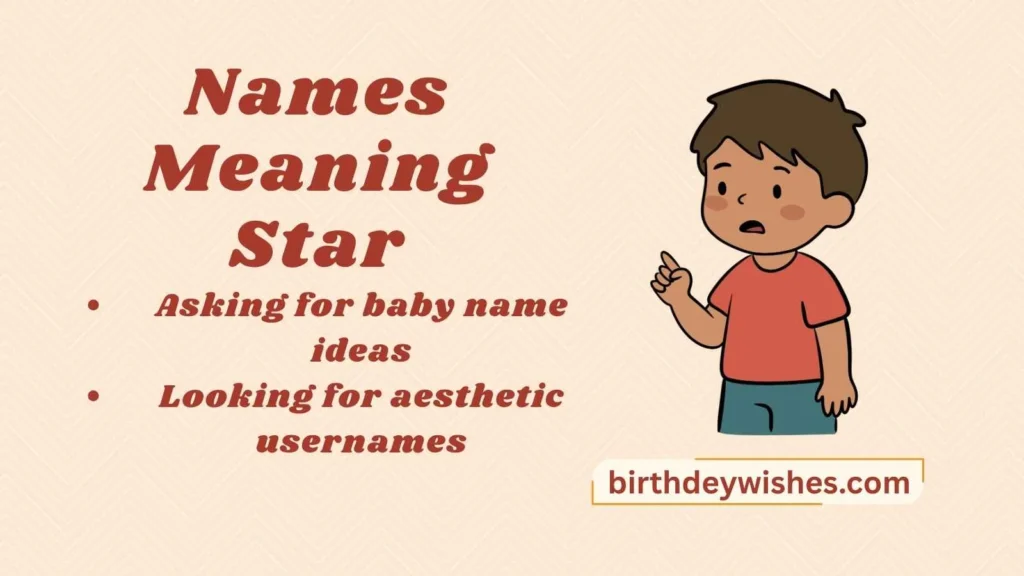 Names Meaning Star
