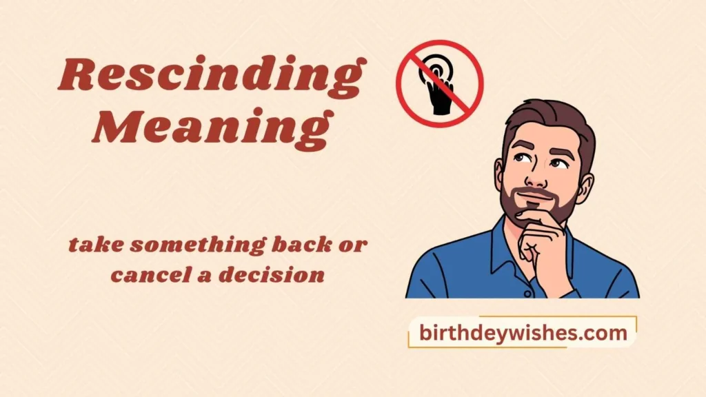 Rescinding Meaning