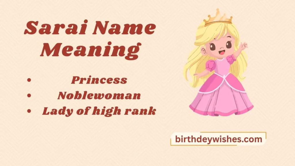 Sarai Name Meaning