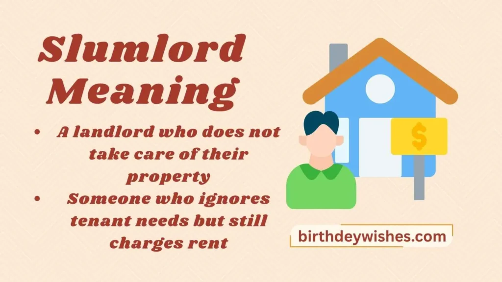 Slumlord Meaning