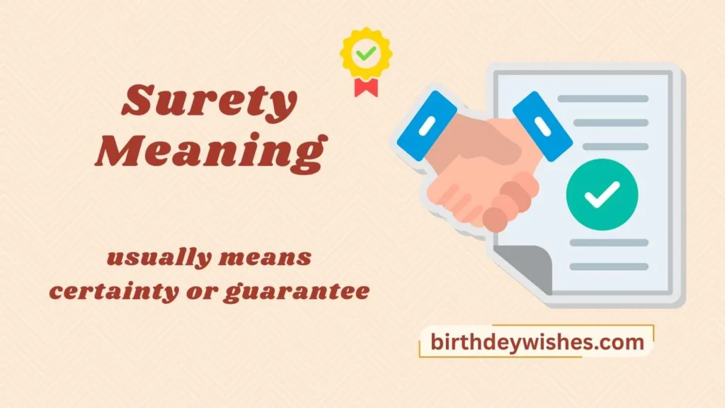 Surety Meaning