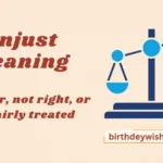 Unjust Meaning
