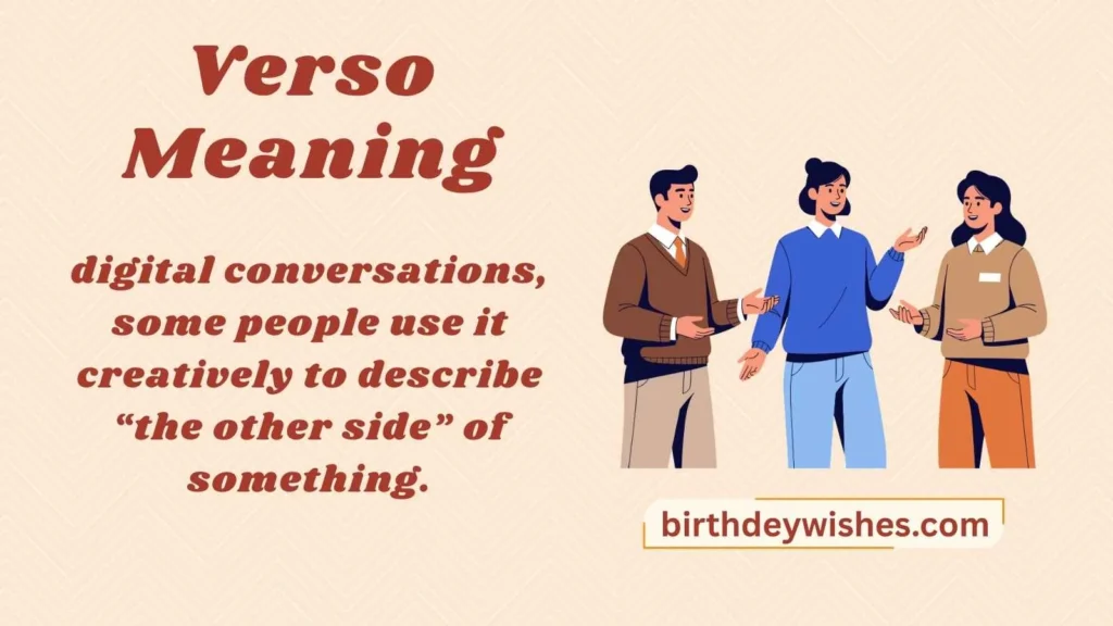 Verso Meaning