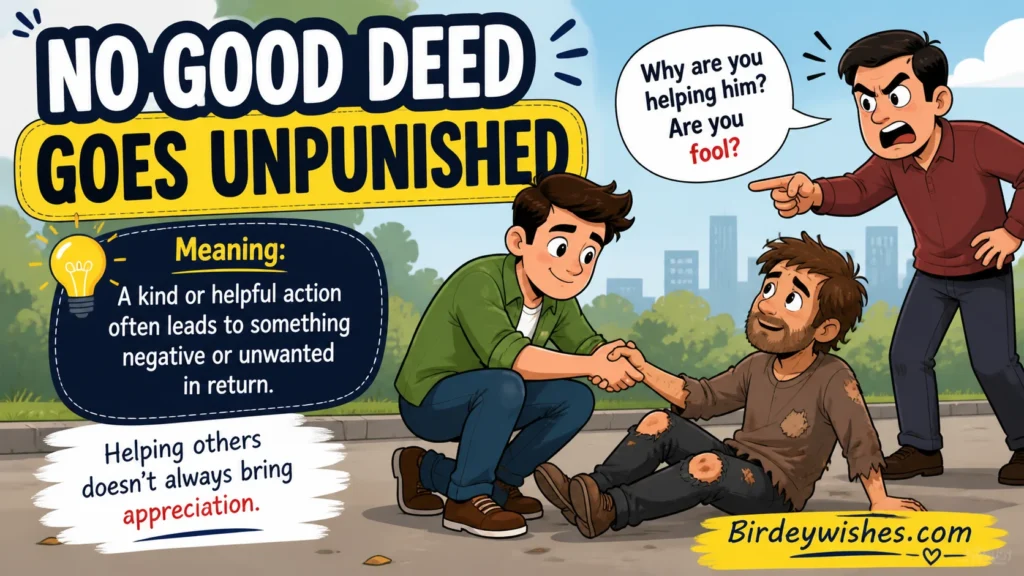 No Good Deed Goes Unpunished Meaning