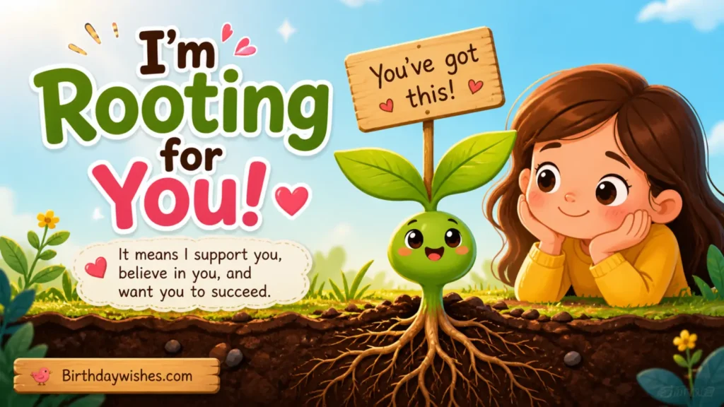 I’m Rooting for You Meaning