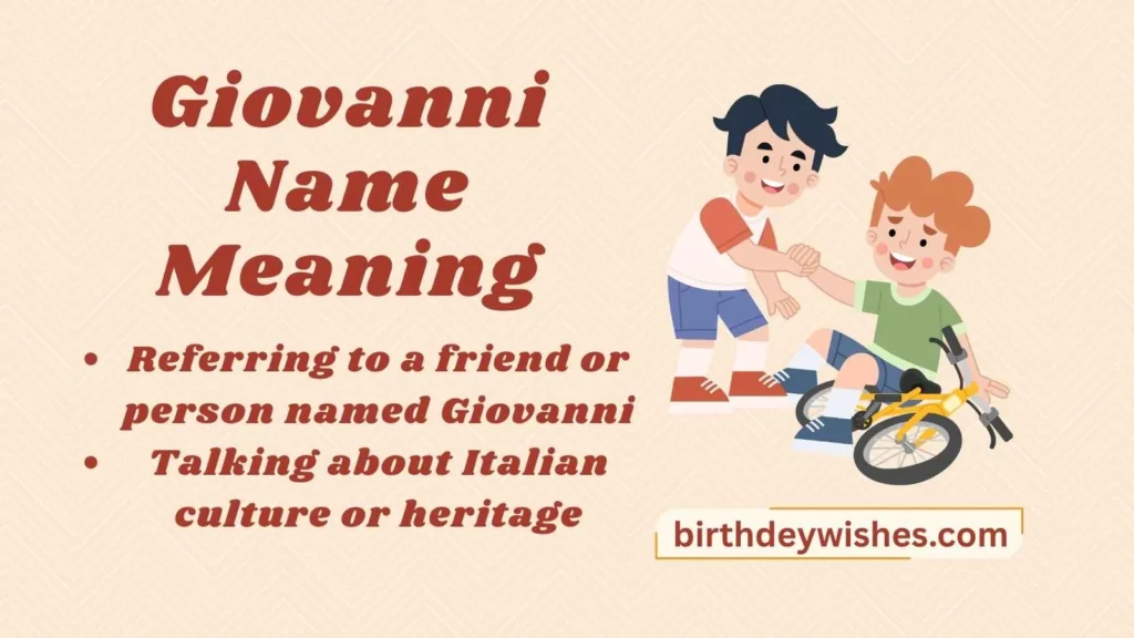 Giovanni Name Meaning